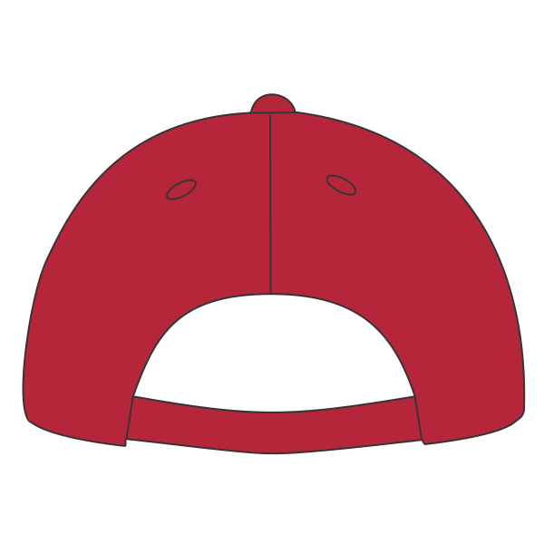 Big Accessories Twill Cap, Red, Back view