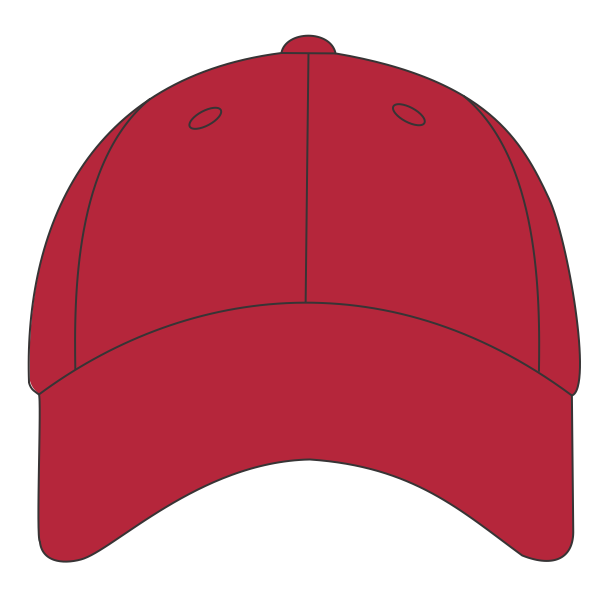 Big Accessories Twill Cap, Red, Front view