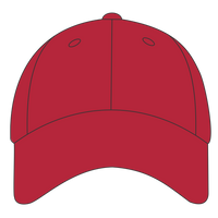 Big Accessories Twill Cap, Red, Front view