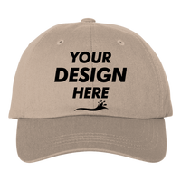 Big Accessories Ultimate Dad Hat, Khaki, Front view, Mockup