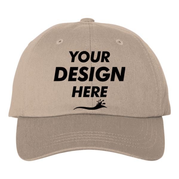 Big Accessories Ultimate Dad Hat, Khaki, Front view, Mockup