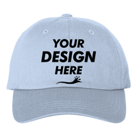 Big Accessories Ultimate Dad Hat, Light Blue, Front view, Mockup