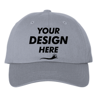 Big Accessories Ultimate Dad Hat, Light Grey, Front view, Mockup