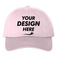 Big Accessories Ultimate Dad Hat, Pink, Front view, Mockup