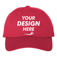 Big Accessories Ultimate Dad Hat, Vintage Red, Front view, Mockup