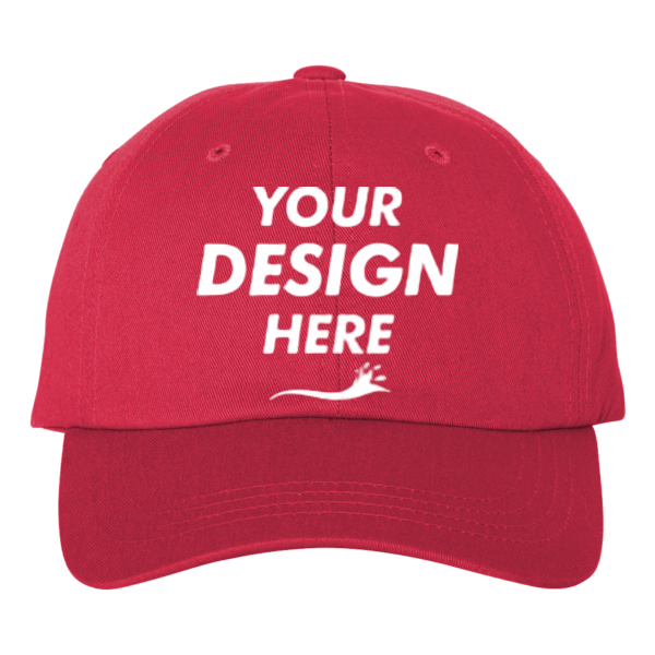 Big Accessories Ultimate Dad Hat, Vintage Red, Front view, Mockup