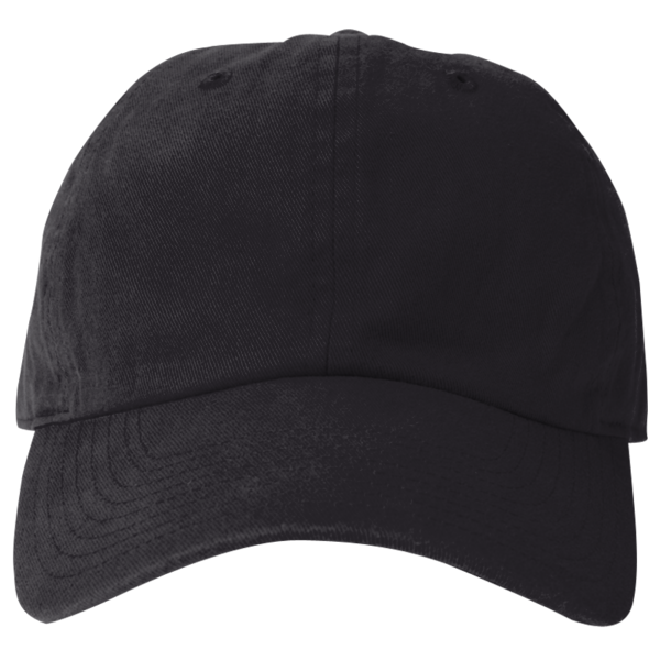 Big Accessories Washed Chino Cap, Black, Front view