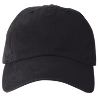 Big Accessories Washed Chino Cap, Black, Front view