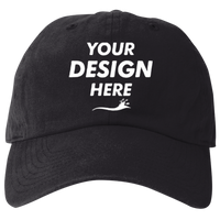 Big Accessories Washed Chino Cap, Black, Front view, Mockup