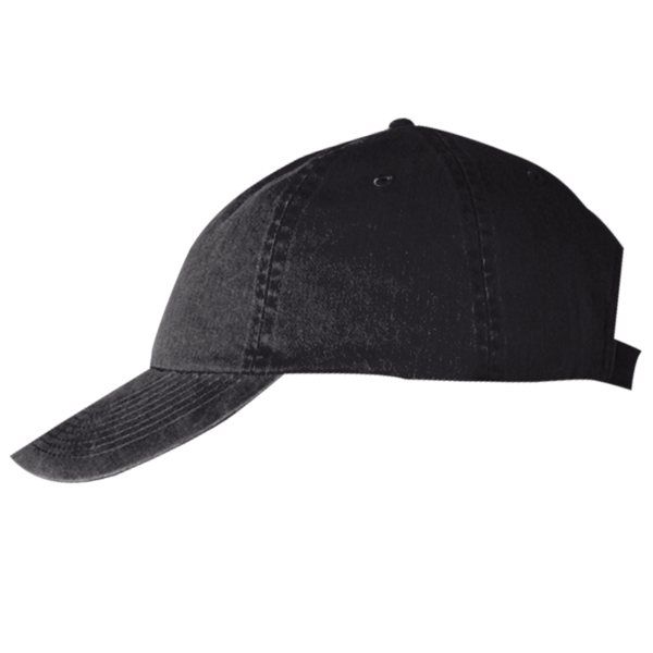 Big Accessories Washed Chino Cap, Black, Left Side view