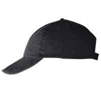Big Accessories Washed Chino Cap, Black, Left Side view