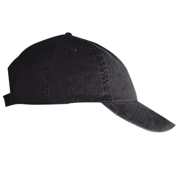 Big Accessories Washed Chino Cap, Black, Right Side view
