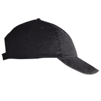 Big Accessories Washed Chino Cap, Black, Right Side view