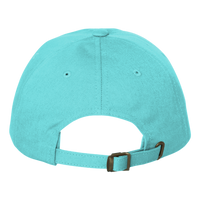 Big Accessories Washed Chino Cap, Lagoon Blue, Back view