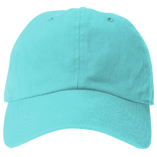 Big Accessories Washed Chino Cap, Lagoon Blue, Front view