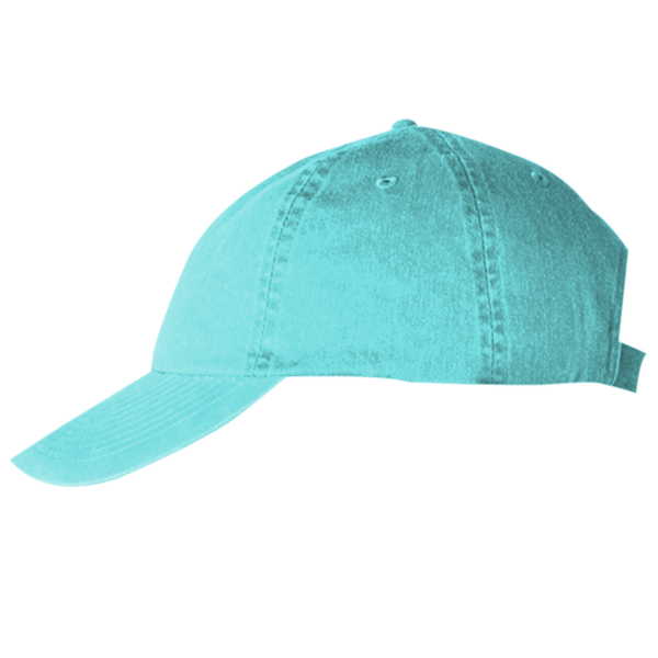 Big Accessories Washed Chino Cap, Lagoon Blue, Left Side view