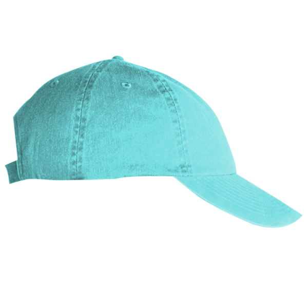 Big Accessories Washed Chino Cap, Lagoon Blue, Right Side view
