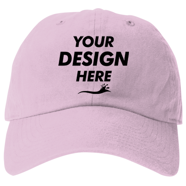 Big Accessories Washed Chino Cap, Light Pink, Front view, Mockup