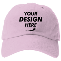 Big Accessories Washed Chino Cap, Light Pink, Front view, Mockup