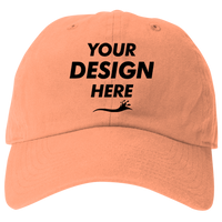 Big Accessories Washed Chino Cap, Mango, Front view, Mockup