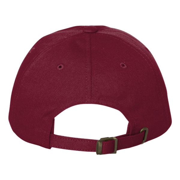 Big Accessories Washed Chino Cap, Maroon, Back view