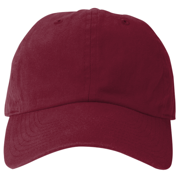 Big Accessories Washed Chino Cap, Maroon, Front view