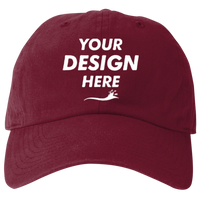 Big Accessories Washed Chino Cap, Maroon, Front view, Mockup