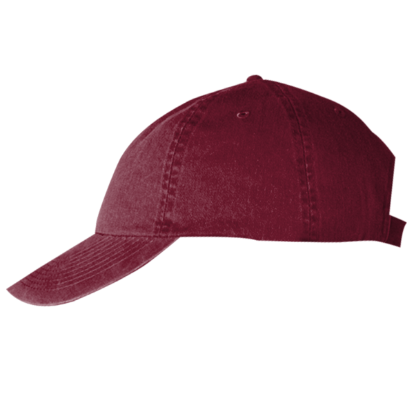 Big Accessories Washed Chino Cap, Maroon, Left Side view