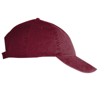 Big Accessories Washed Chino Cap, Maroon, Right Side view