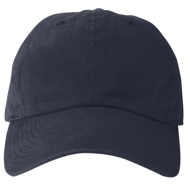 Big Accessories Washed Chino Cap, Navy, Front view