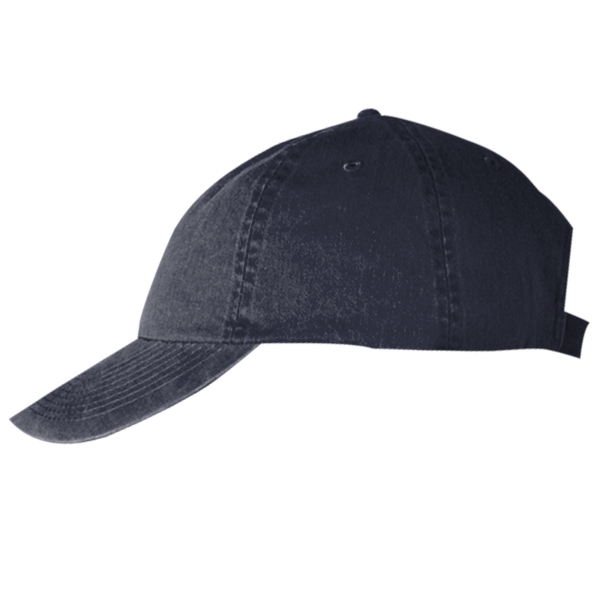 Big Accessories Washed Chino Cap, Navy, Left Side view