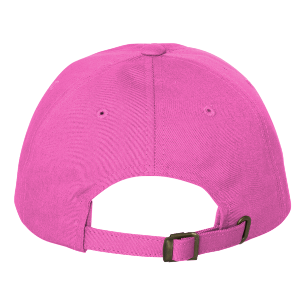 Big Accessories Washed Chino Cap, Raspberry, Back view