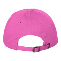 Big Accessories Washed Chino Cap, Raspberry, Back view