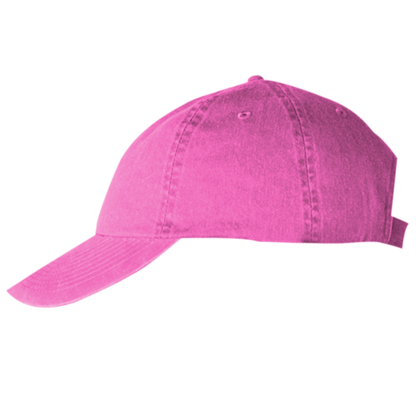 Big Accessories Washed Chino Cap, Raspberry, Left Side view