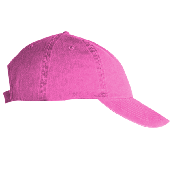 Big Accessories Washed Chino Cap, Raspberry, Right Side view