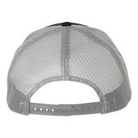 Big Accessories Washed Trucker Cap, Black / Grey, Back view