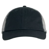 Big Accessories Washed Trucker Cap, Black / Grey, Front view