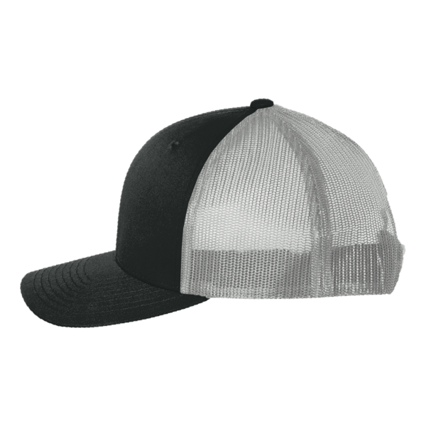 Big Accessories Washed Trucker Cap, Black / Grey, Left Side view
