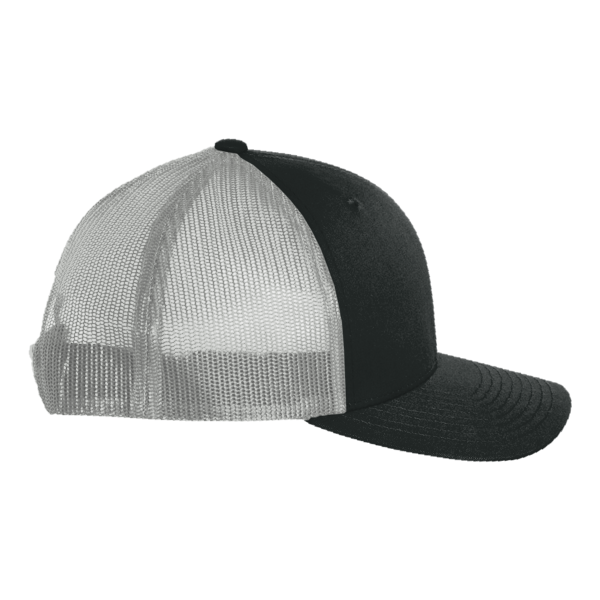Big Accessories Washed Trucker Cap, Black / Grey, Right Side view