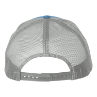 Big Accessories Washed Trucker Cap, Blue / Grey, Back view