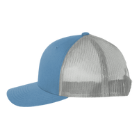 Big Accessories Washed Trucker Cap, Blue / Grey, Left Side view