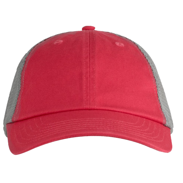 Big Accessories Washed Trucker Cap, Cosmo / Grey, Front view