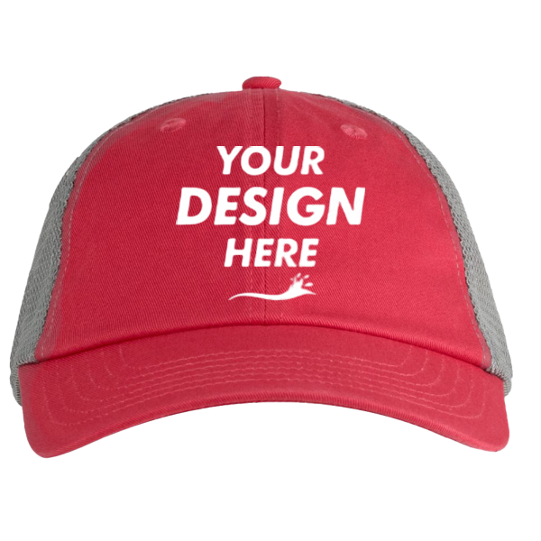 Big Accessories Washed Trucker Cap, Cosmo / Grey, Front view, Mockup