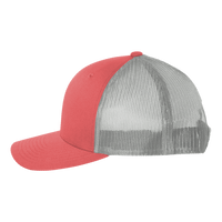 Big Accessories Washed Trucker Cap, Cosmo / Grey, Left Side view