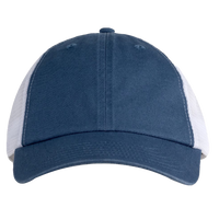 Big Accessories Washed Trucker Cap, Indigo / White, Front view