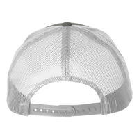 Big Accessories Washed Trucker Cap, Iron / White, Back view