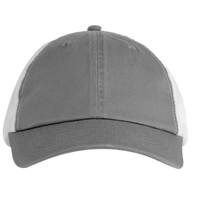 Big Accessories Washed Trucker Cap, Iron / White, Front view