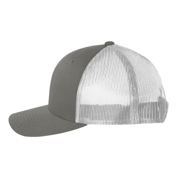 Big Accessories Washed Trucker Cap, Iron / White, Left Side view