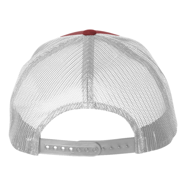 Big Accessories Washed Trucker Cap, Maroon / White, Back view