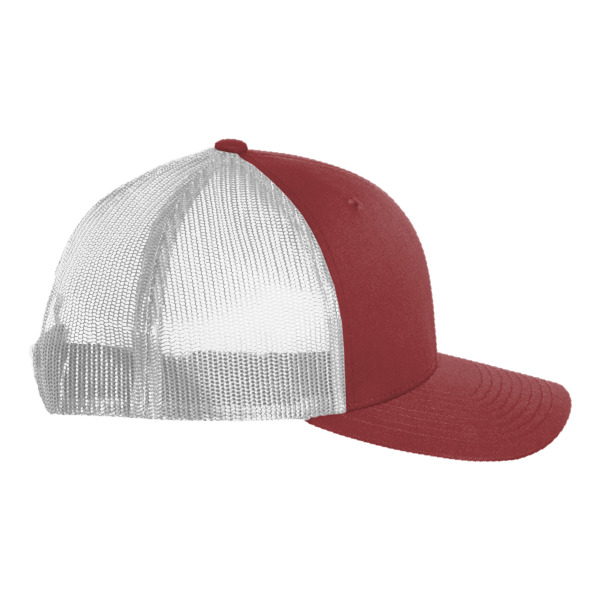 Big Accessories Washed Trucker Cap, Maroon / White, Right Side view